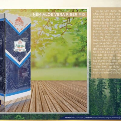 Đệm Bông Kim Cương Aloe Vera Fiber Mix
