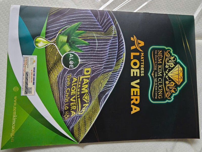 Đệm cao su tổng hợp Aloe Vera Flex Kim Cương