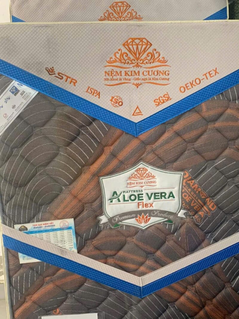 Đệm cao su tổng hợp Aloe Vera Flex Kim Cương