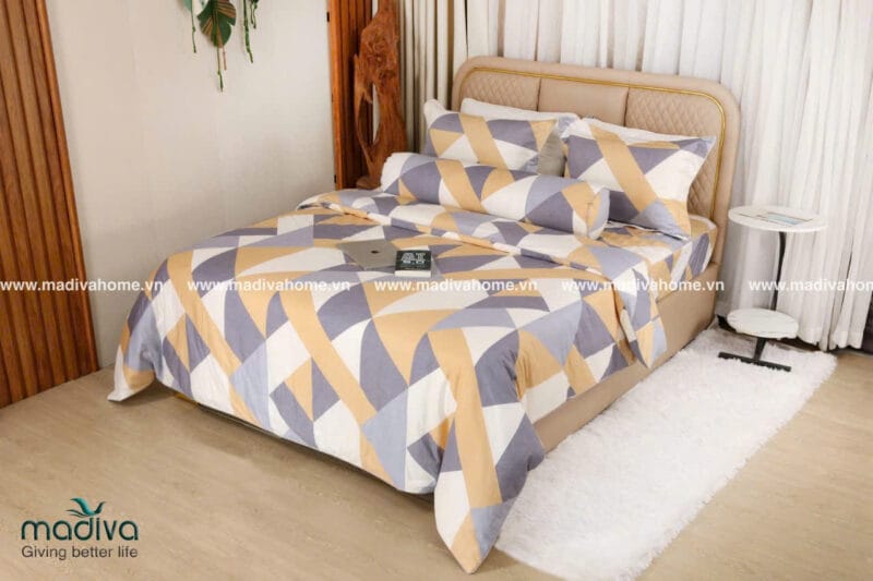Bộ Phủ Chăn Ga Gối Cotton Hàn Quốc