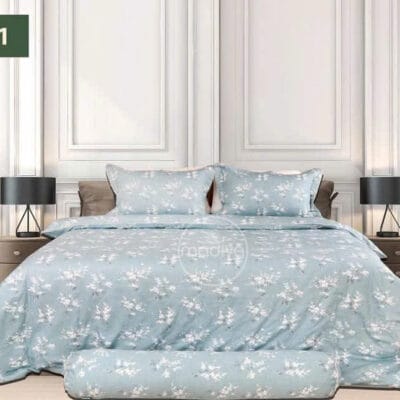 Bộ phủ chăn ga gối Cotton Hàn Quốc