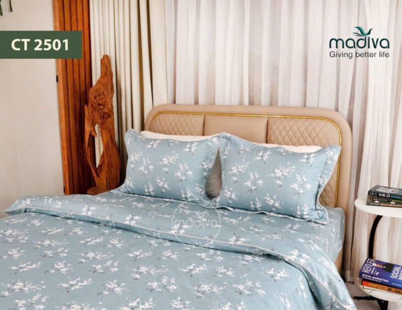 Bộ phủ chăn ga gối Cotton Hàn Quốc