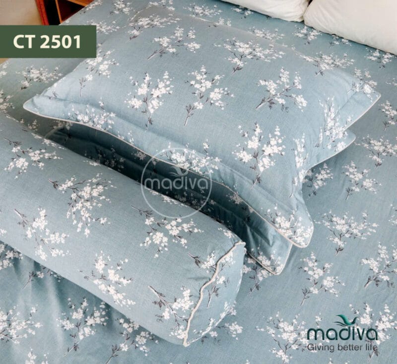 Bộ phủ chăn ga gối Cotton Hàn Quốc