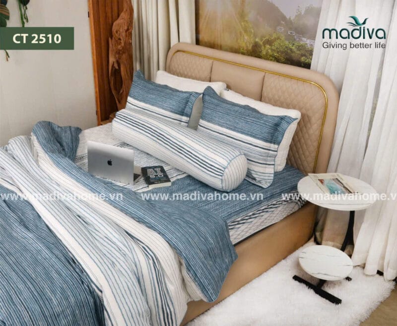 Bộ Phủ Chăn Ga Gối Cotton Hàn Quốc