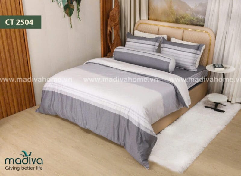 Bộ Phủ Chăn Ga Gối Cotton Hàn Quốc