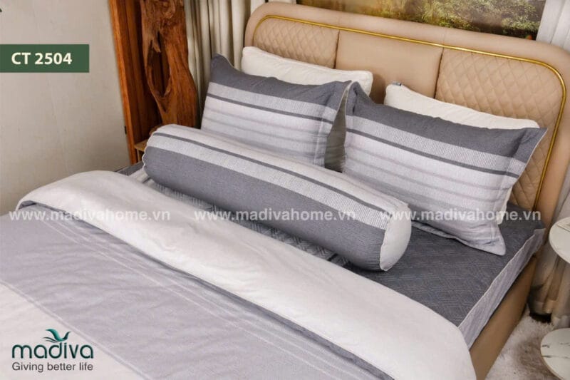 Bộ Phủ Chăn Ga Gối Cotton Hàn Quốc