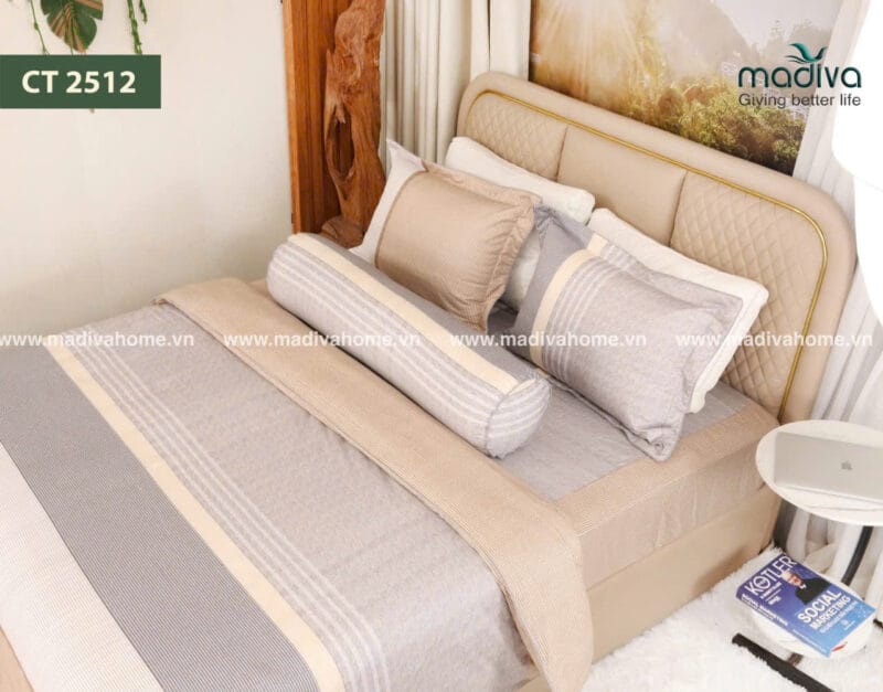 Bộ Phủ Chăn Ga Gối Cotton Hàn Quốc