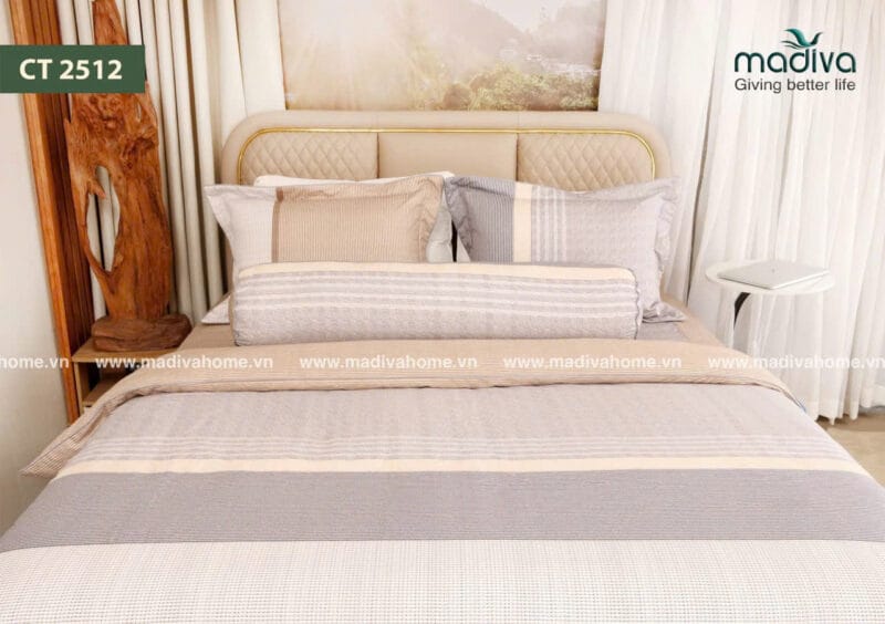 Bộ Phủ Chăn Ga Gối Cotton Hàn Quốc