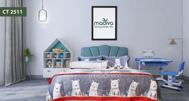 Bộ Phủ Chăn Ga Gối Cotton Hàn Quốc