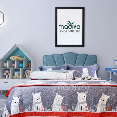 Bộ Phủ Chăn Ga Gối Cotton Hàn Quốc