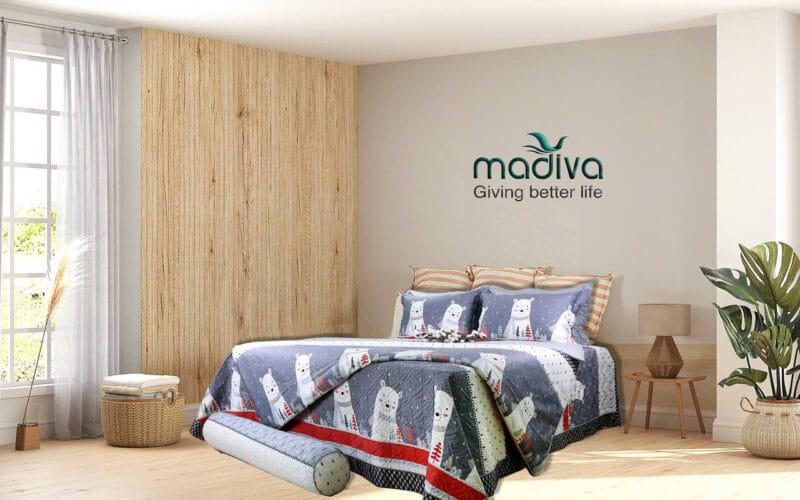 Bộ Phủ Chăn Ga Gối Cotton Hàn Quốc