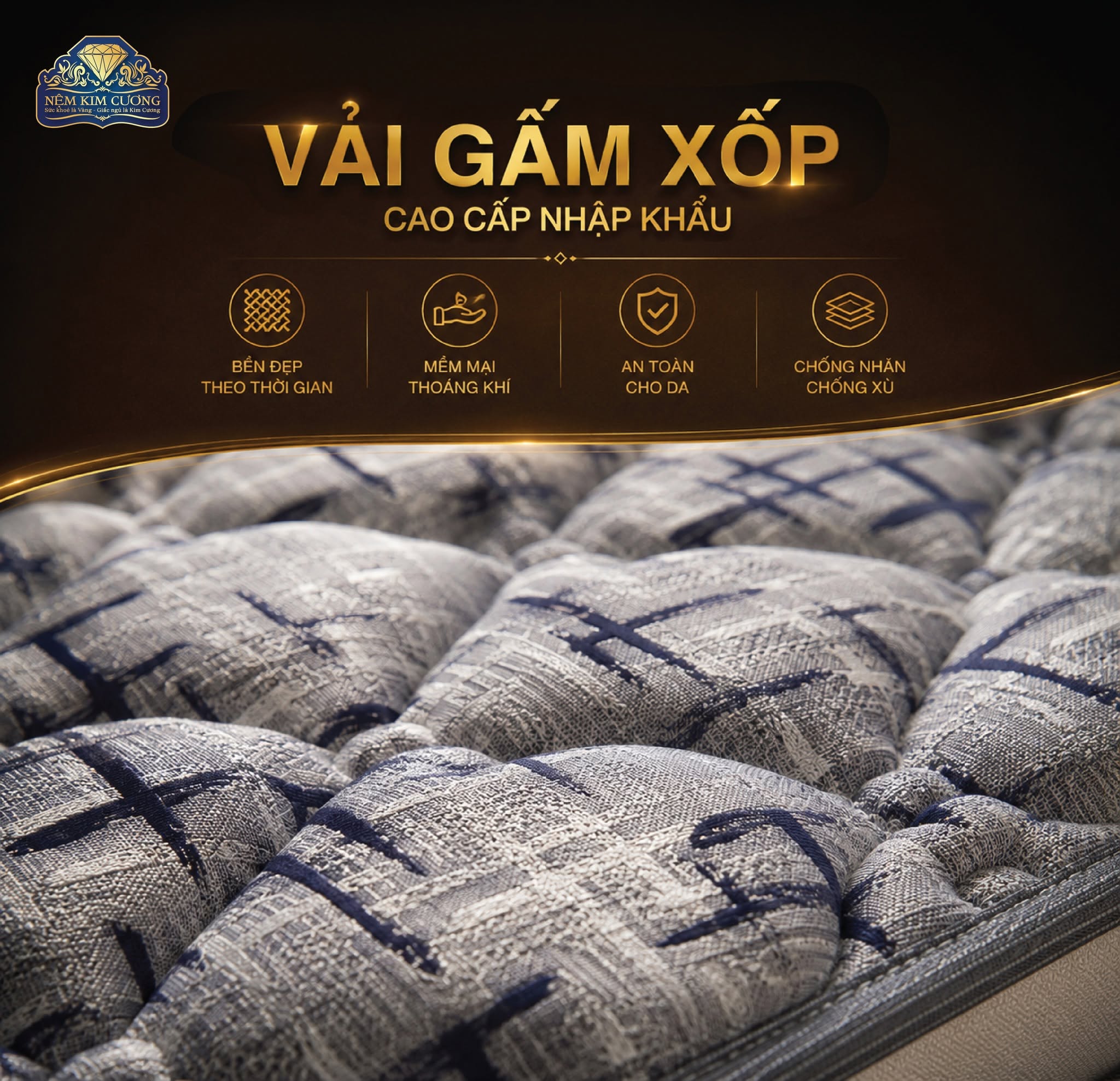 Đệm lò xo túi Dormella Turbo 30F Kim Cương chuẩn khách sạn 5* resort căn hộ cao cấp Đệm lò xo túi Dormella Turbo 30F Kim Cương chuẩn khách sạn 5* resort căn hộ cao cấp
