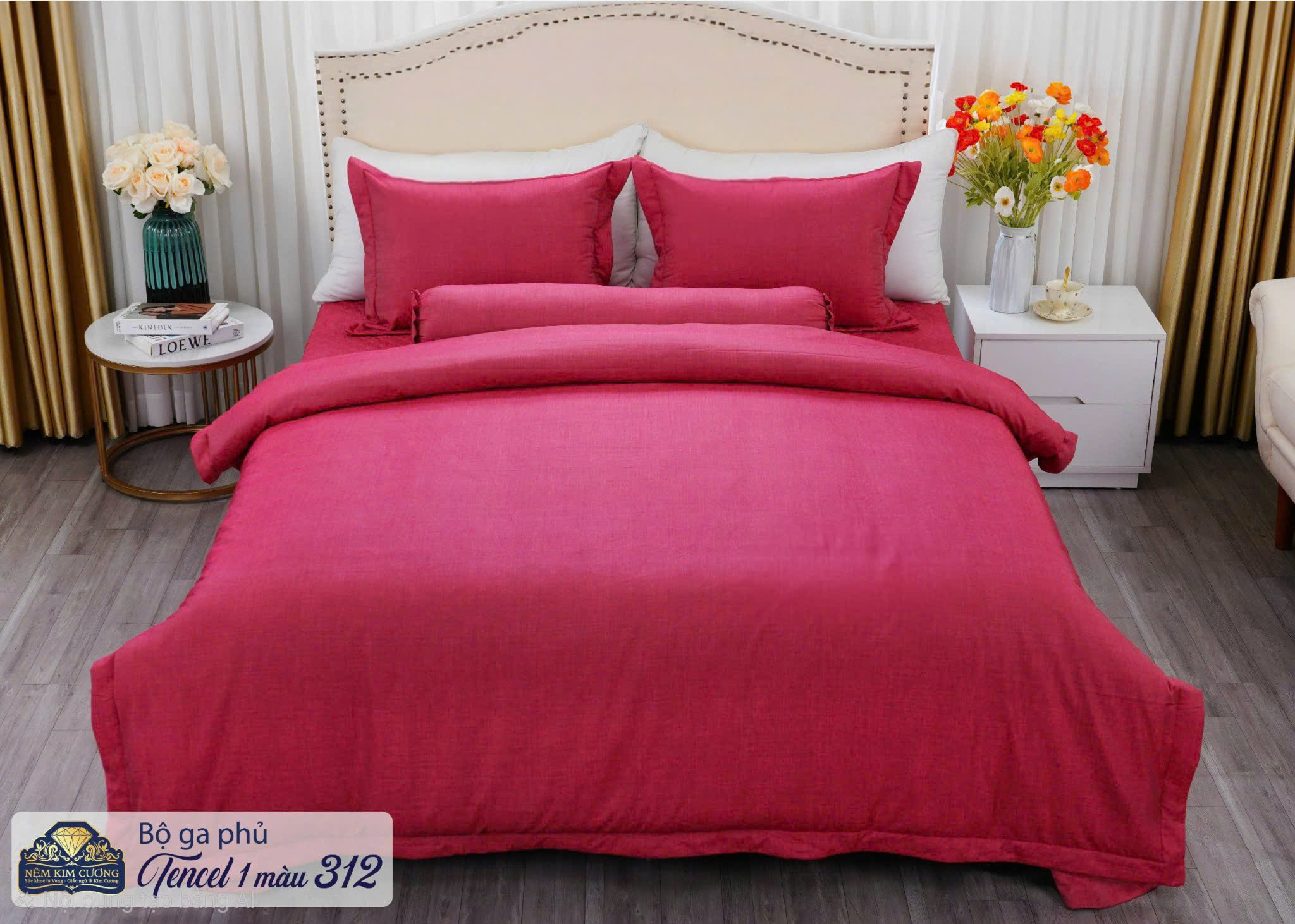 Bộ phủ chăn ga gối DOLSANCO tencel cao cấp 1 màu Kim Cương (5 món) Bộ phủ chăn ga gối DOLSANCO tencel cao cấp 1 màu Kim Cương (5 món)