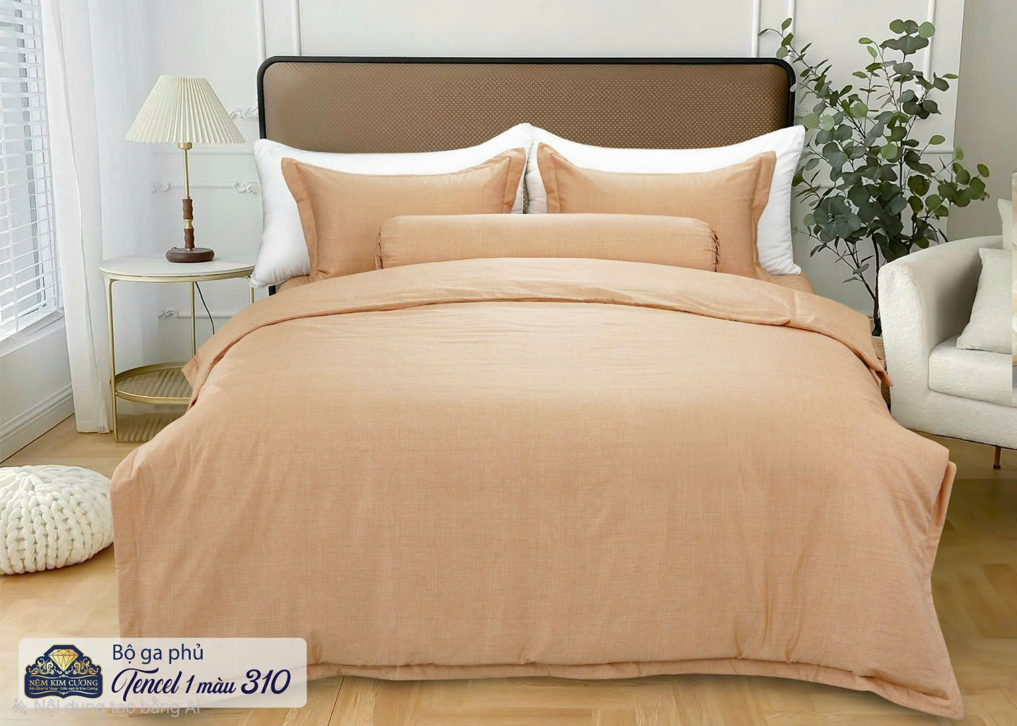Bộ phủ chăn ga gối DOLSANCO tencel cao cấp 1 màu Kim Cương (5 món) Bộ phủ chăn ga gối DOLSANCO tencel cao cấp 1 màu Kim Cương (5 món)