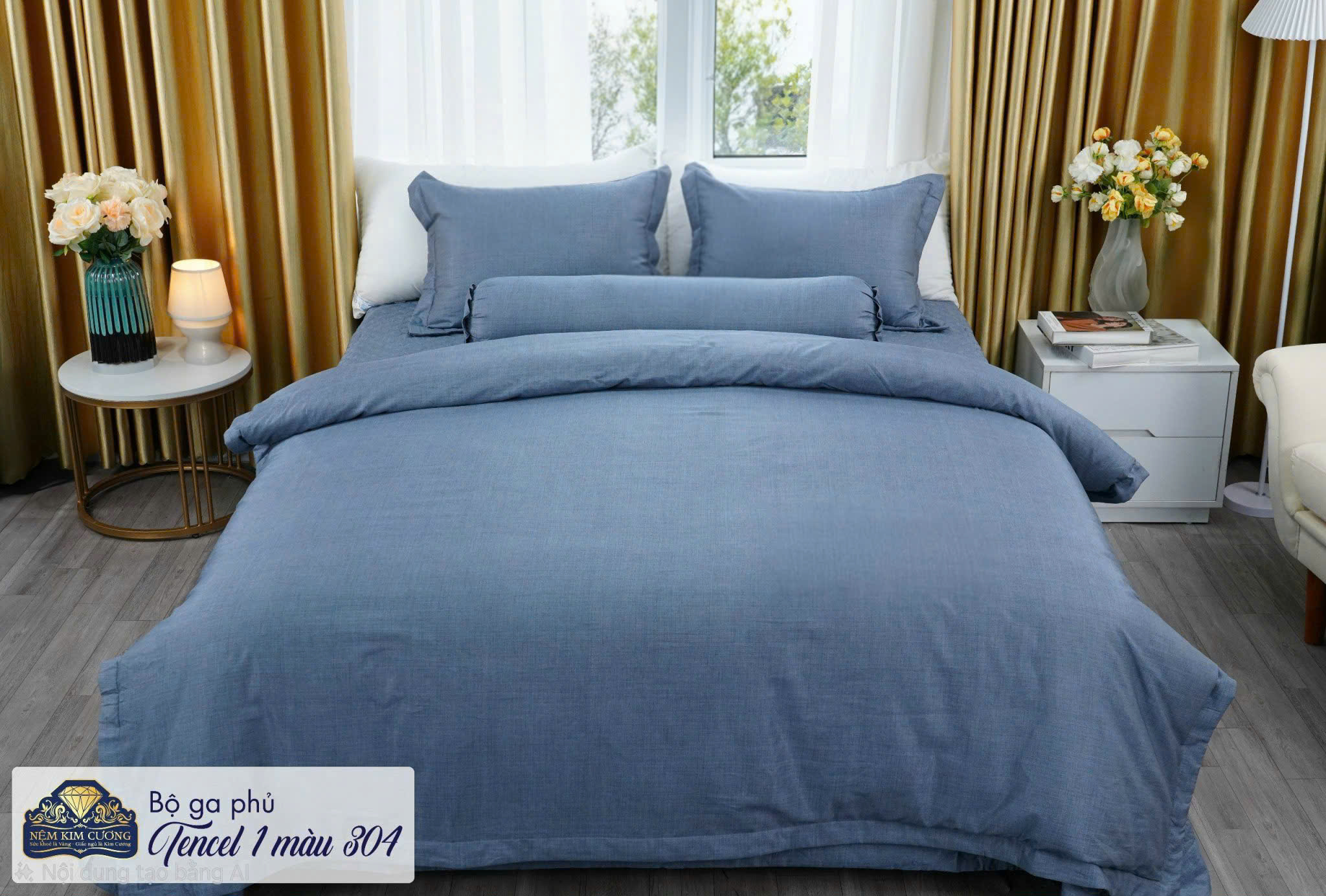 Bộ phủ chăn ga gối DOLSANCO tencel cao cấp 1 màu Kim Cương (5 món) Bộ phủ chăn ga gối DOLSANCO tencel cao cấp 1 màu Kim Cương (5 món)