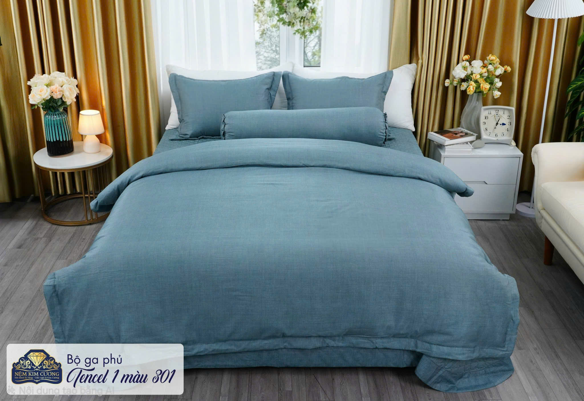 Bộ phủ chăn ga gối DOLSANCO tencel cao cấp 1 màu Kim Cương (5 món) Bộ phủ chăn ga gối DOLSANCO tencel cao cấp 1 màu Kim Cương (5 món)