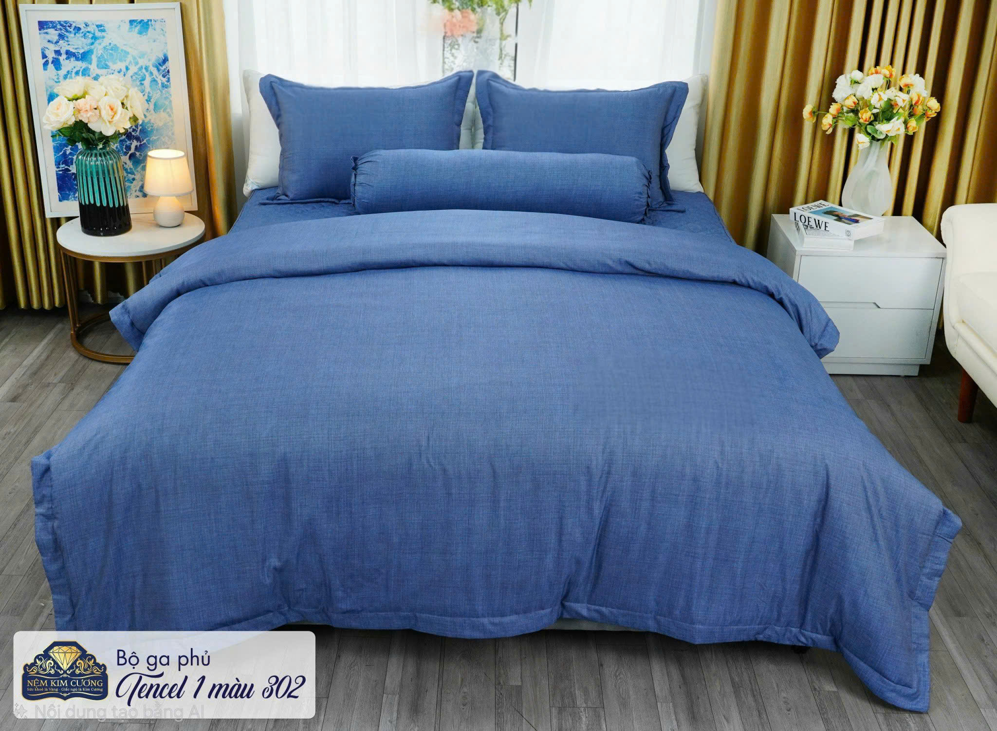 Bộ phủ chăn ga gối DOLSANCO tencel cao cấp 1 màu Kim Cương (5 món) Bộ phủ chăn ga gối DOLSANCO tencel cao cấp 1 màu Kim Cương (5 món)