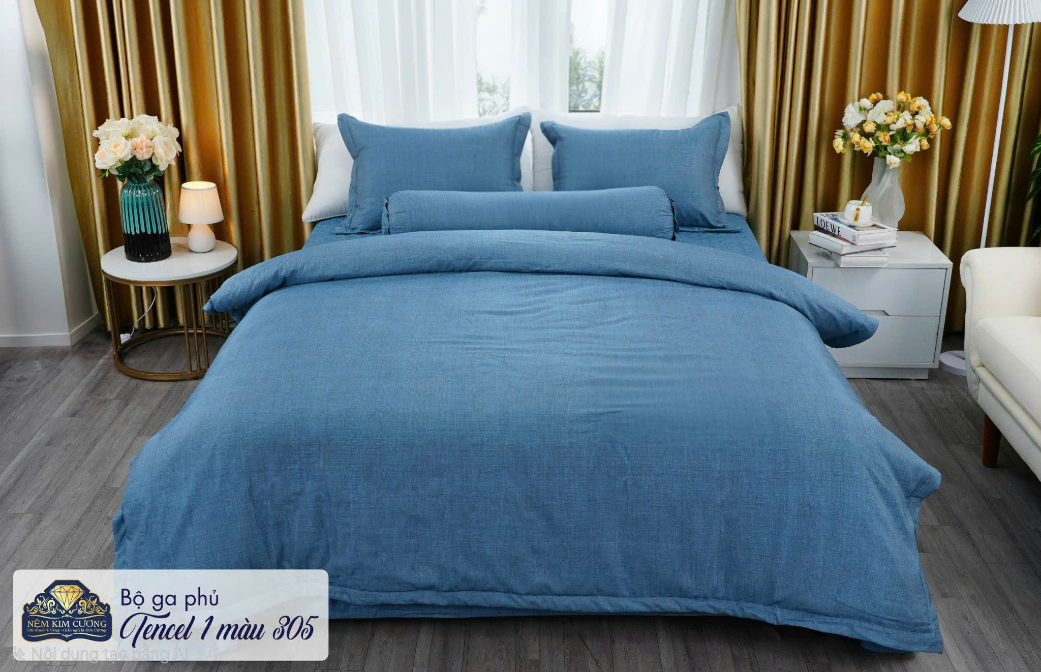 Bộ phủ chăn ga gối DOLSANCO tencel cao cấp 1 màu Kim Cương (5 món) Bộ phủ chăn ga gối DOLSANCO tencel cao cấp 1 màu Kim Cương (5 món)